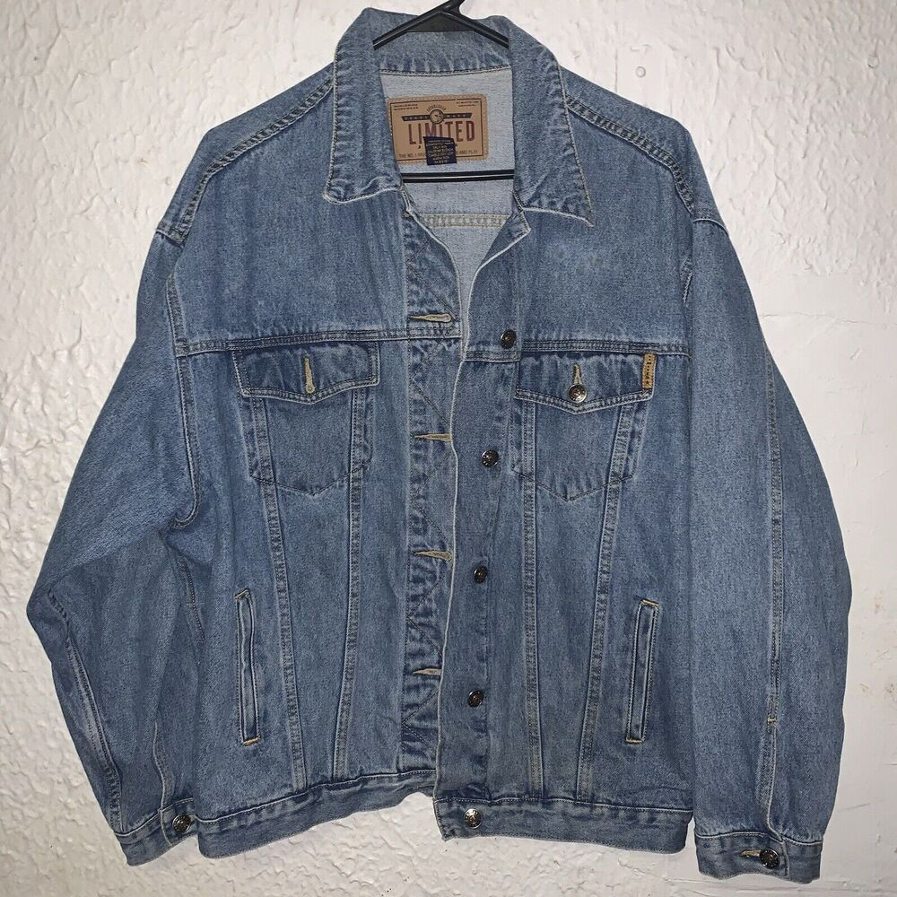 Vintage Limited Jeans Women's Blue Denim Trucker Jacket 14